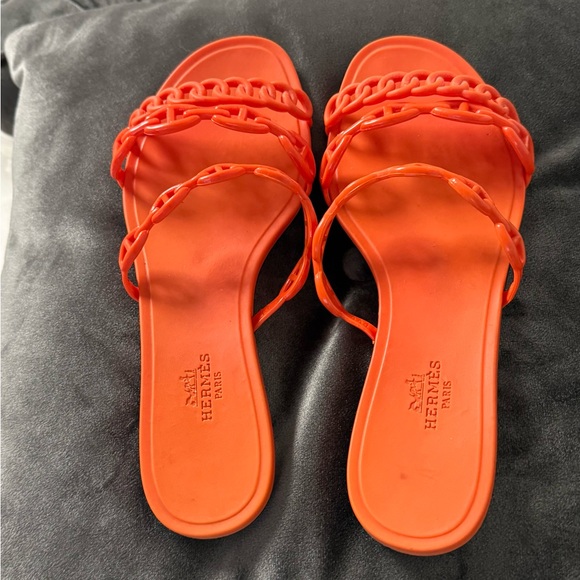 Hermes Shoes - Hermès Riviera Orange Sandals – Size 36